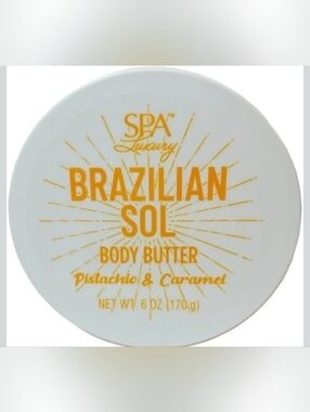Brazilian Sol Body Butter Pistachio & Caramel 6 oz Hydrating Cream